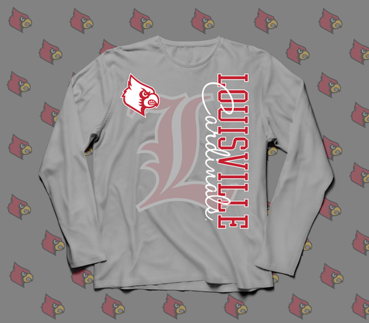 "Vertical Cardinals" Long Sleeve Shirt